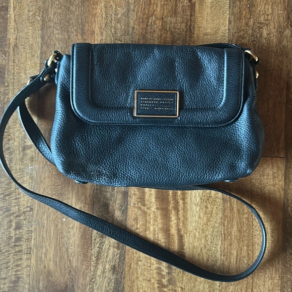 Marc Jacobs Black Leather Crossbody Bag